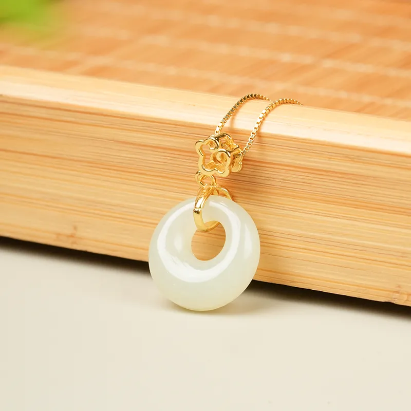 HENGSHI Hetian Jade Pendants Green Jade Women's-6