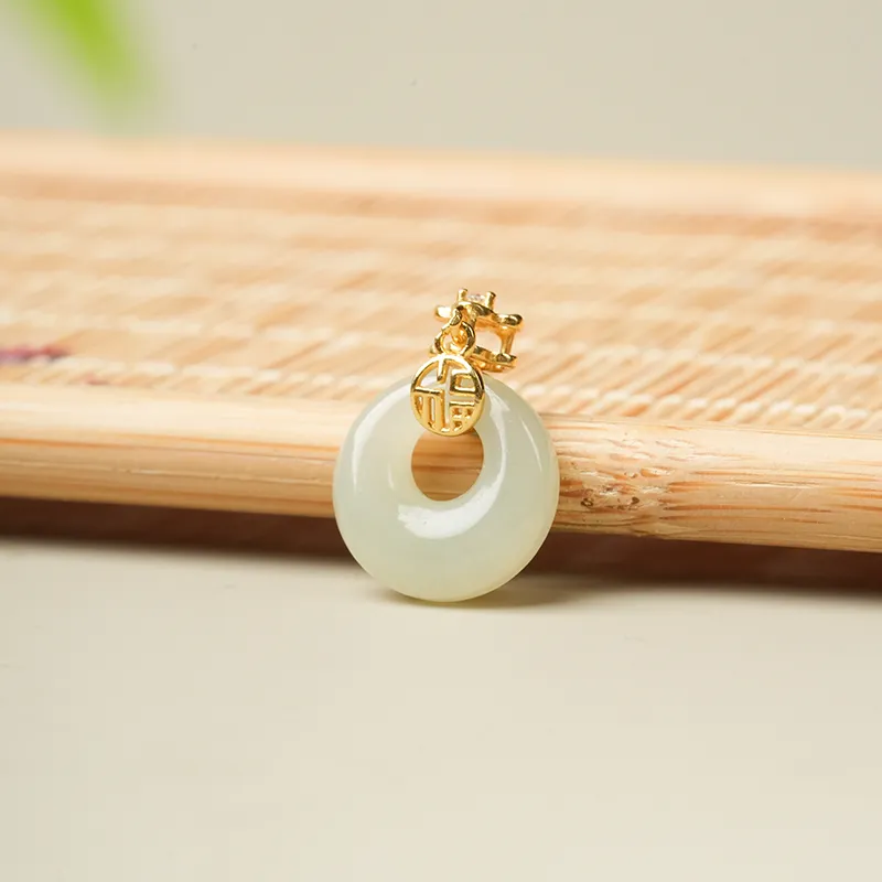 HENGSHI Hetian Jade Pendants Green Jade Women's-4