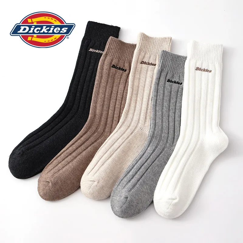 Dickies Classic Solid Color Comfortable Fall Winter Crew Socks Men's-1