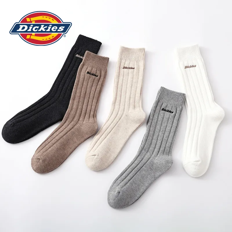 Dickies Classic Solid Color Comfortable Fall Winter Crew Socks Men's-2