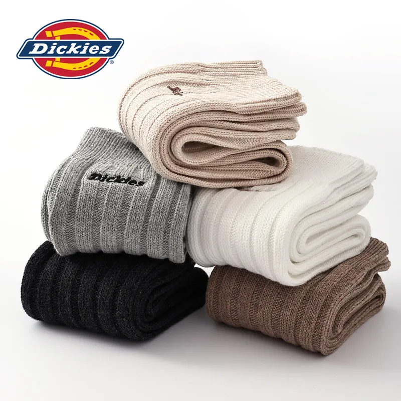 Dickies Classic Solid Color Comfortable Fall Winter Crew Socks Men's-4