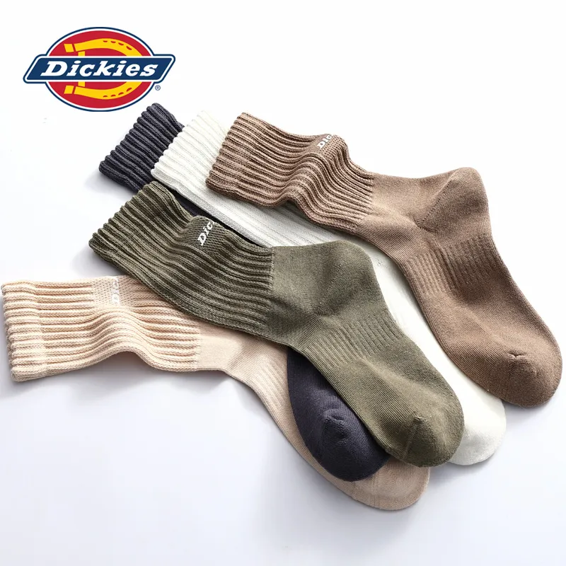 Dickies Moisture-Wicking Breathable Classic Solid Color Comfortable Fall And Winter Crew Socks Men's-60
