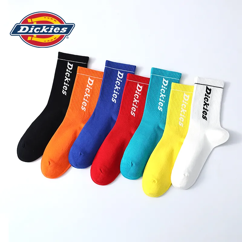 Dickies Fall And Winter Knee-High Socks Unisex Couple Socks-13