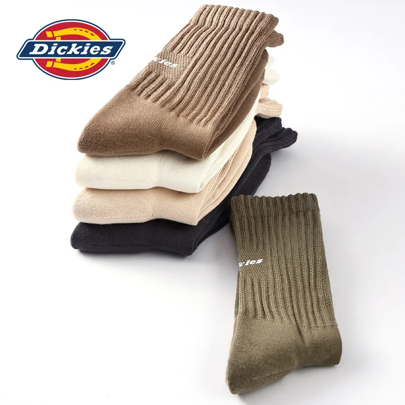 Dickies Moisture-Wicking Breathable Classic Solid Color Comfortable Fall And Winter Crew Socks Men's-27