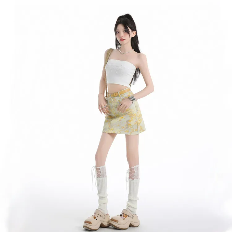 ACJL Denim Short Skirts Women's-4