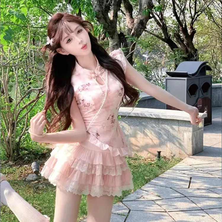 ACJL Zen Style Dress Chinese Style Clothing Sets Skirt Women's-2