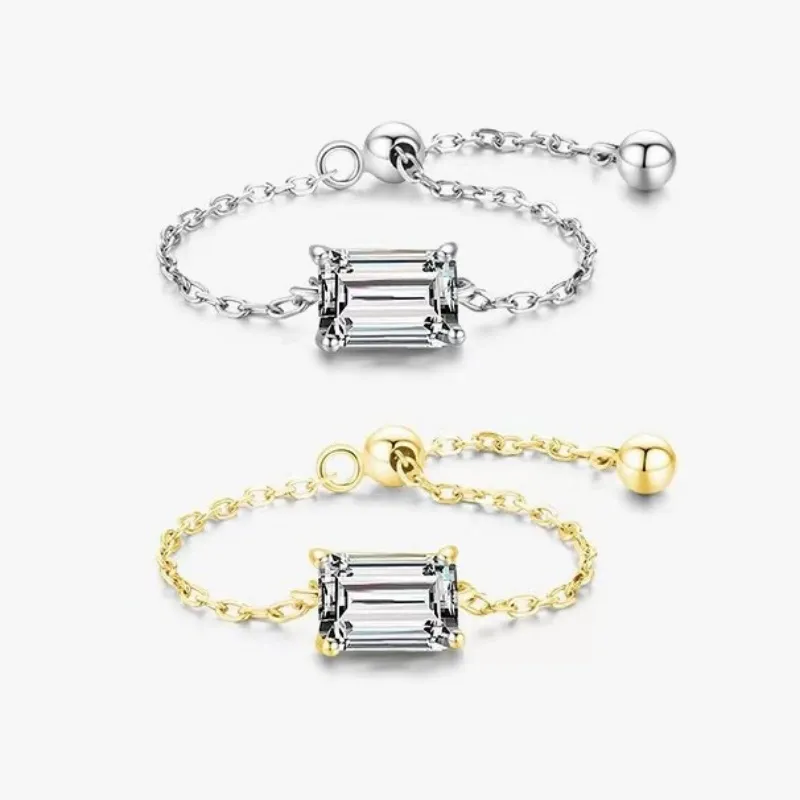 JESCAKOO S925 Silver/Zircon Rings Women's Silver-5