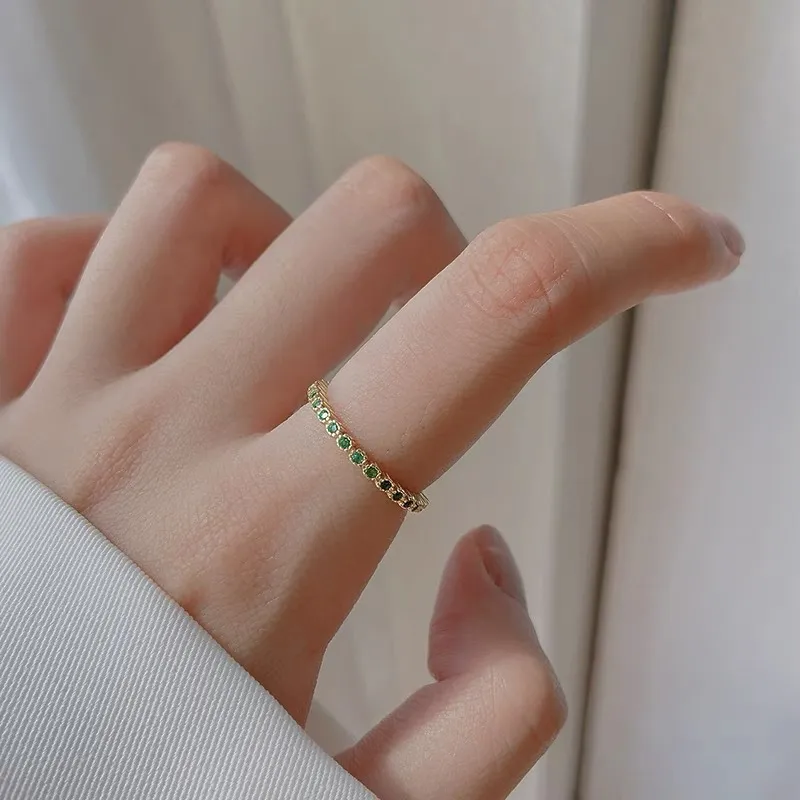 JESCAKOO S925 Sterling Silver Zircon Rings Women's-1