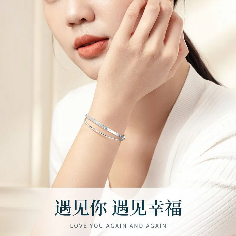 JESCAKOO Silver Wristbands Women's-4