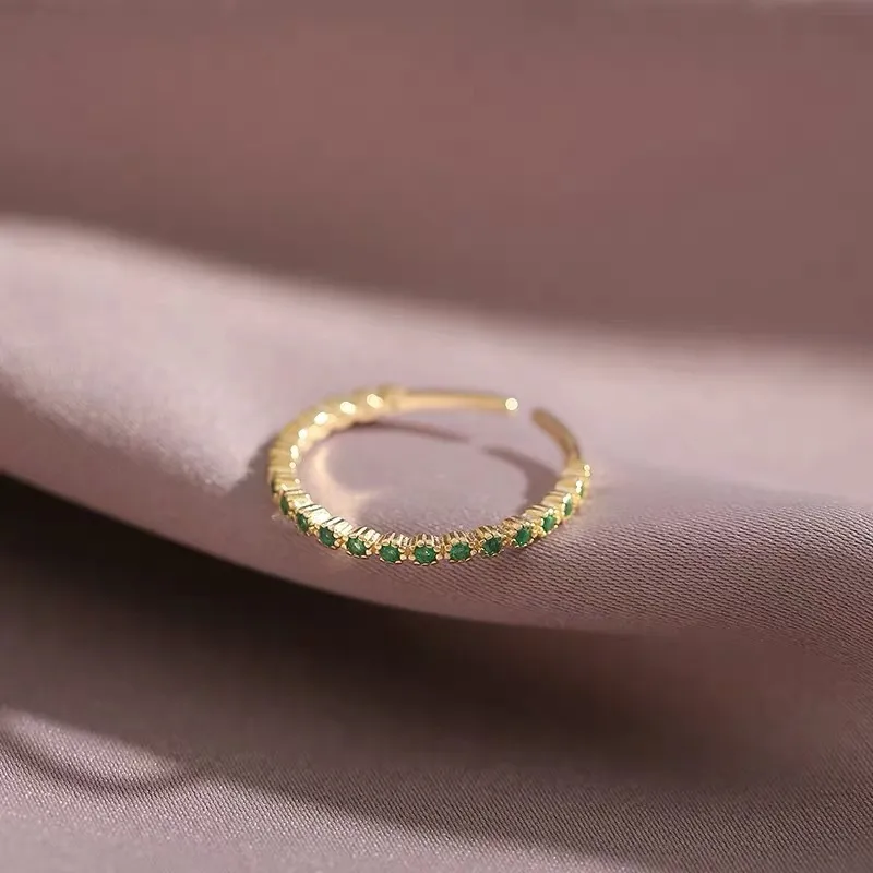 JESCAKOO S925 Sterling Silver Zircon Rings Women's-3