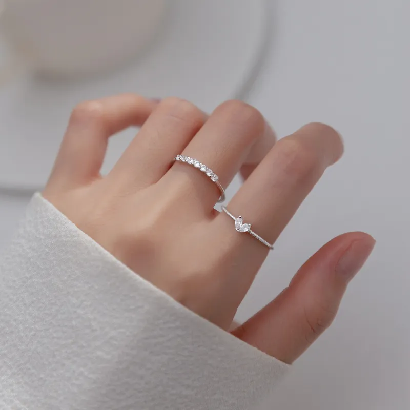 JESCAKOO S925 Sterling Silver Rings Women's-16