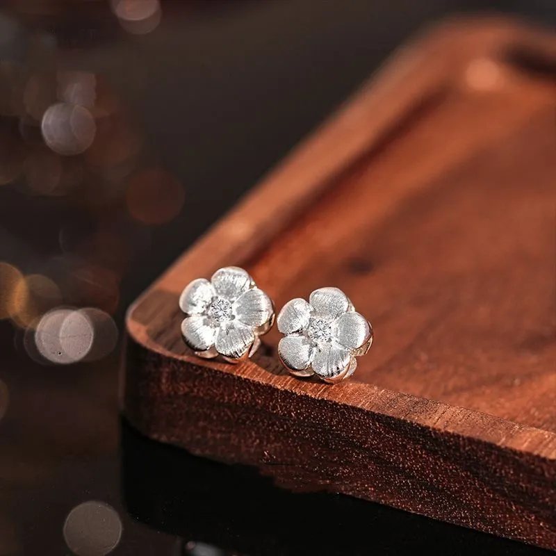 JESCAKOO S925 Silver Stud Earrings Women's-3