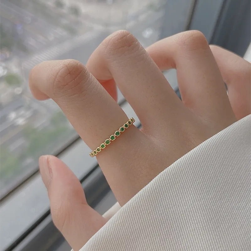 JESCAKOO S925 Sterling Silver Zircon Rings Women's-2