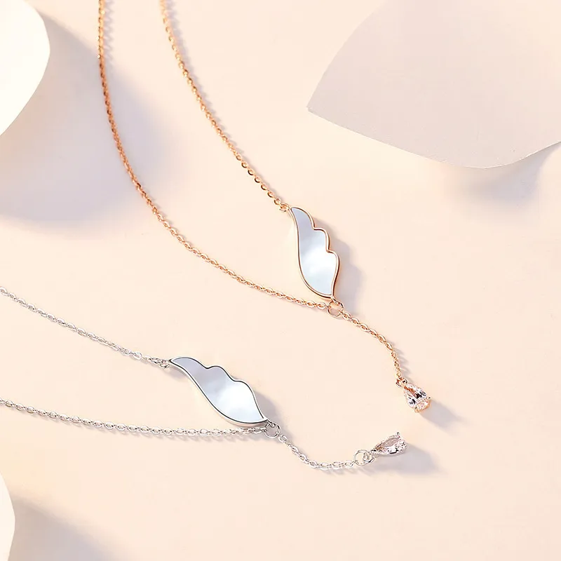 JESCAKOO 925 Sterling Silver Necklaces Women's Rose Gold-4