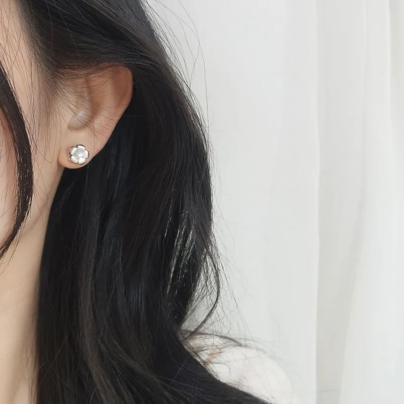 JESCAKOO S925 Silver Stud Earrings Women's-4