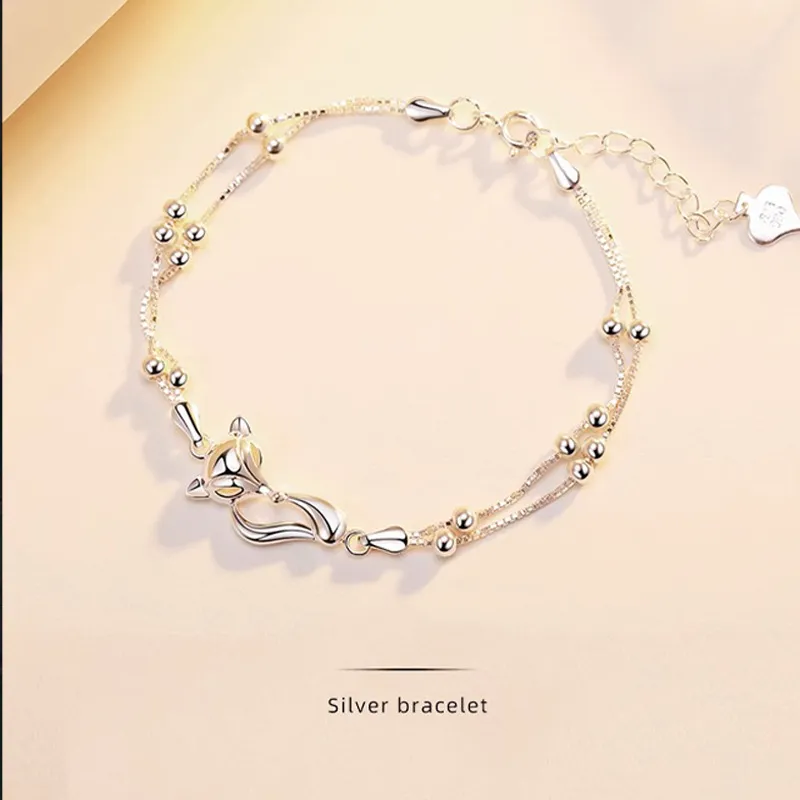 JESCAKOO S925 Sterling Silver Bracelets Women's-4