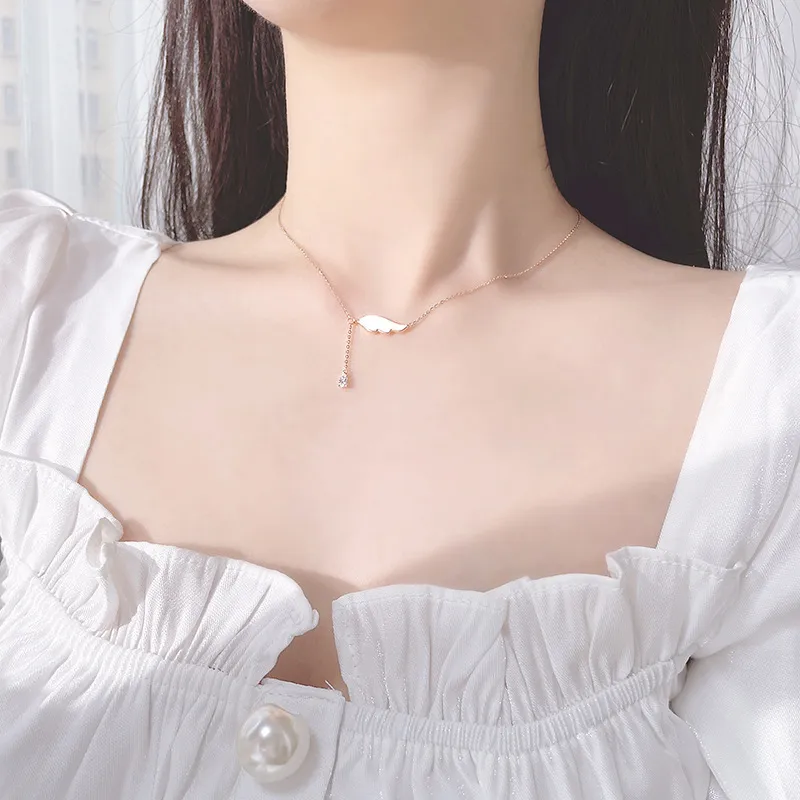 JESCAKOO 925 Sterling Silver Necklaces Women's Rose Gold-3