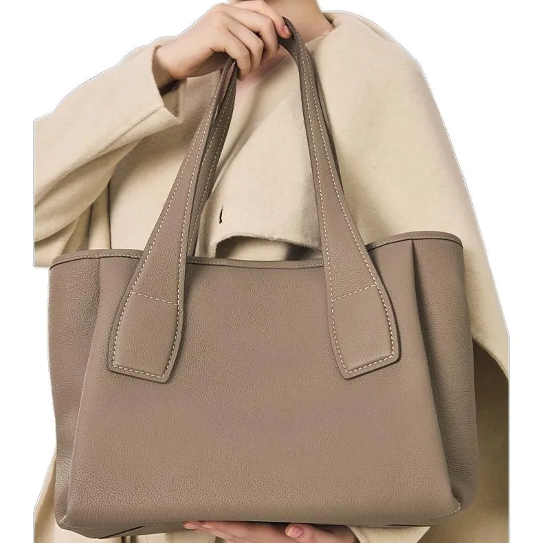 ZESH Cow Leather Tote Commute Underarm Shoulder Bag Large Size Women's Multicolor-7