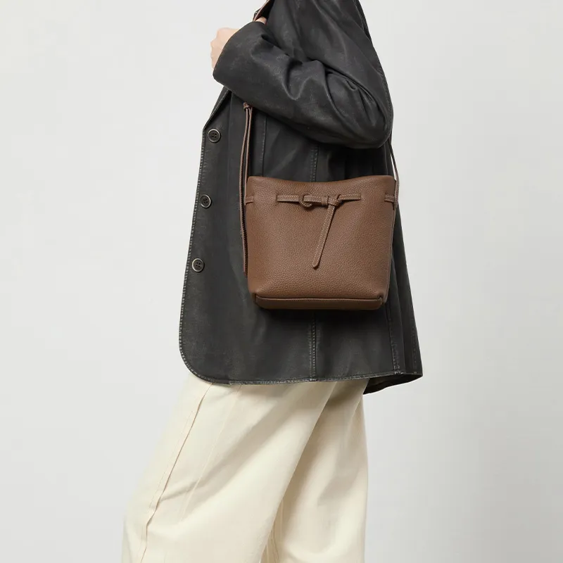 ZESH Calfskin Shoulder Bag Small Size Women's-6
