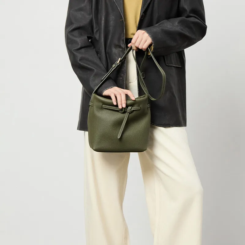 ZESH Calfskin Shoulder Bag Small Size Women's-2