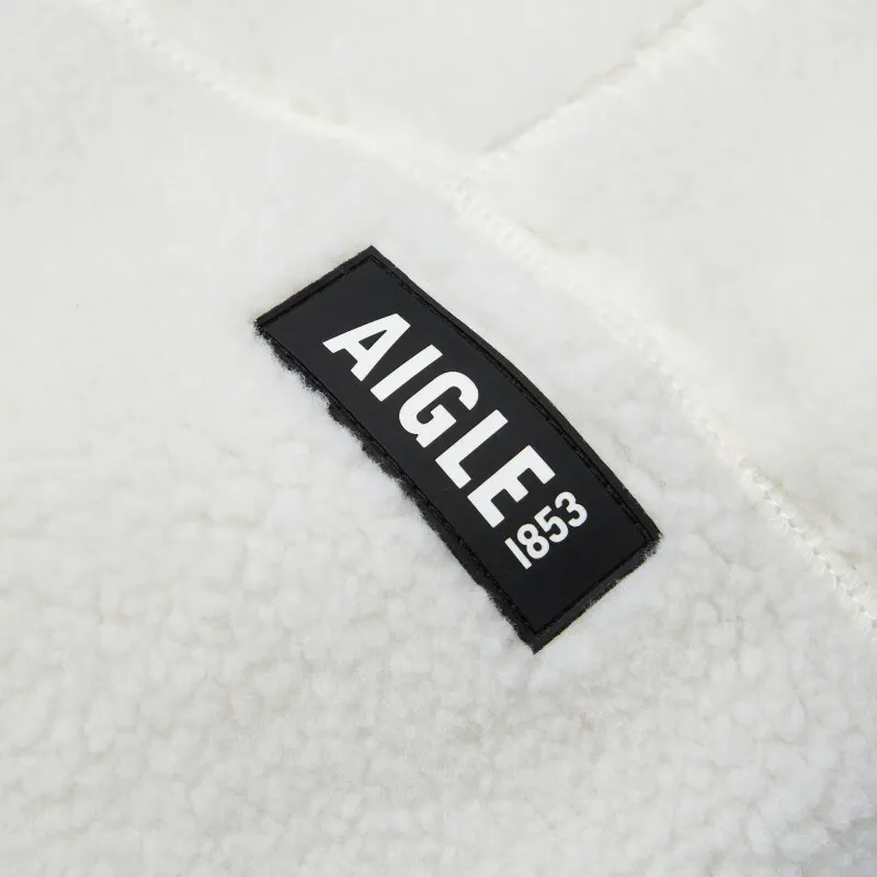 AIGLE Velvet feel Coat Women's Pink White-7