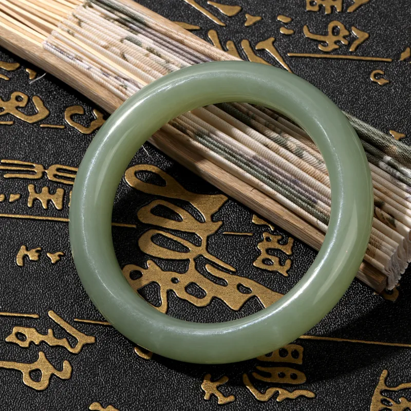 ZUOYUJU Hetian Jade Bangles Green Jade Women's-6