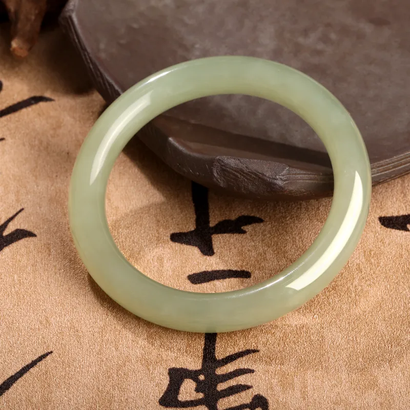 ZUOYUJU Hetian Jade Bangles Green Jade Women's-11