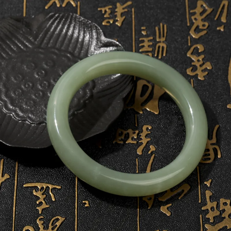 ZUOYUJU Hetian Jade Bangles Green Jade Women's-5