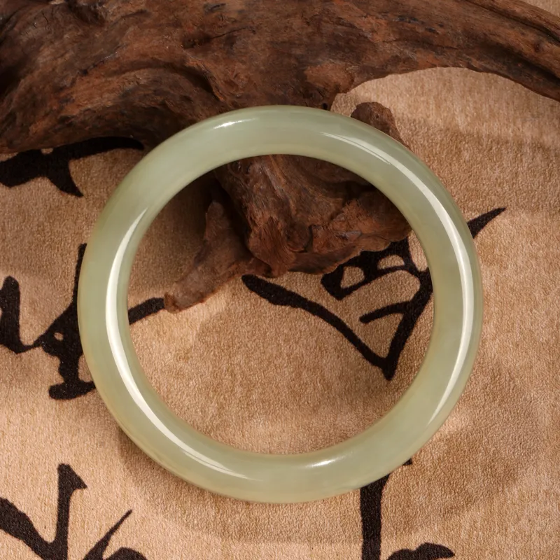 ZUOYUJU Hetian Jade Bangles Green Jade Women's-12
