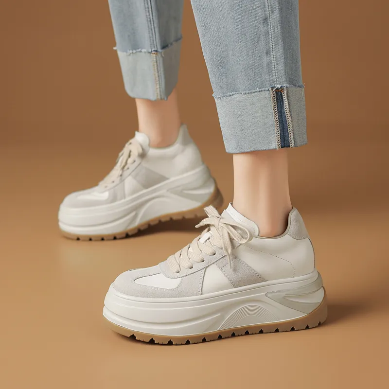 Rosa Bianca Lightweight Height Increasing Low-Top Skateboard Shoes Women's-9
