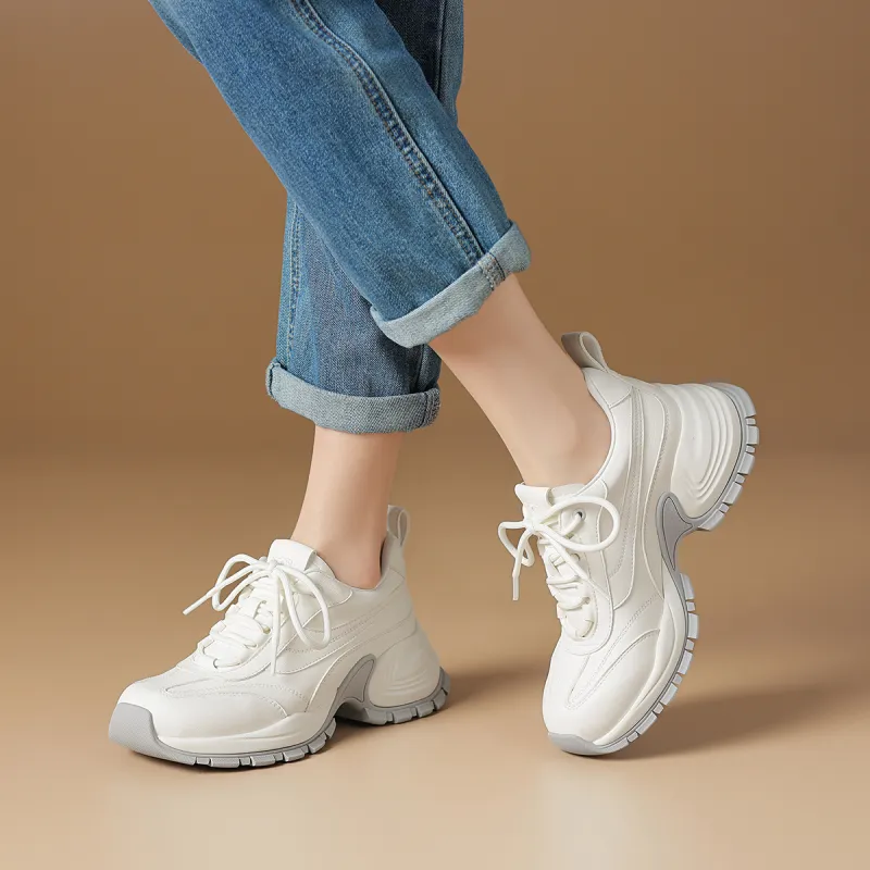 Rosa Bianca Lightweight Height Increasing Low Top Chunky Sneakers Women's-4