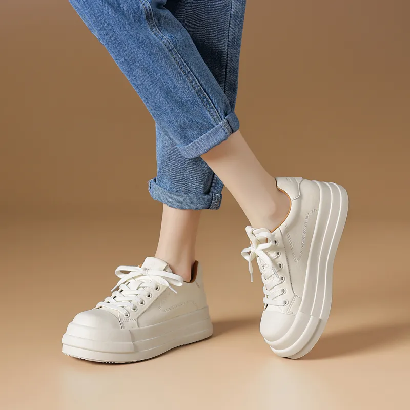 Rosa Bianca Lightweight Height Increasing Low Top Skateboard Shoes Women's-5