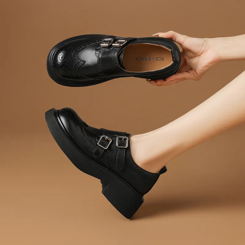 Rosa Bianca Loafers 4.6cm Women's Black-2