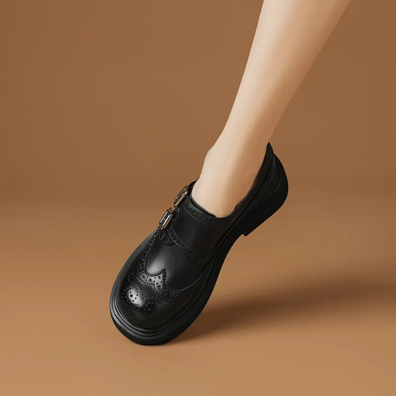 Rosa Bianca Loafers 4.6cm Women's Black-5