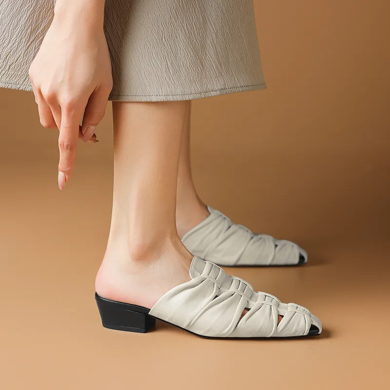 Rosa Bianca Wrap-toe Slippers Women's-7