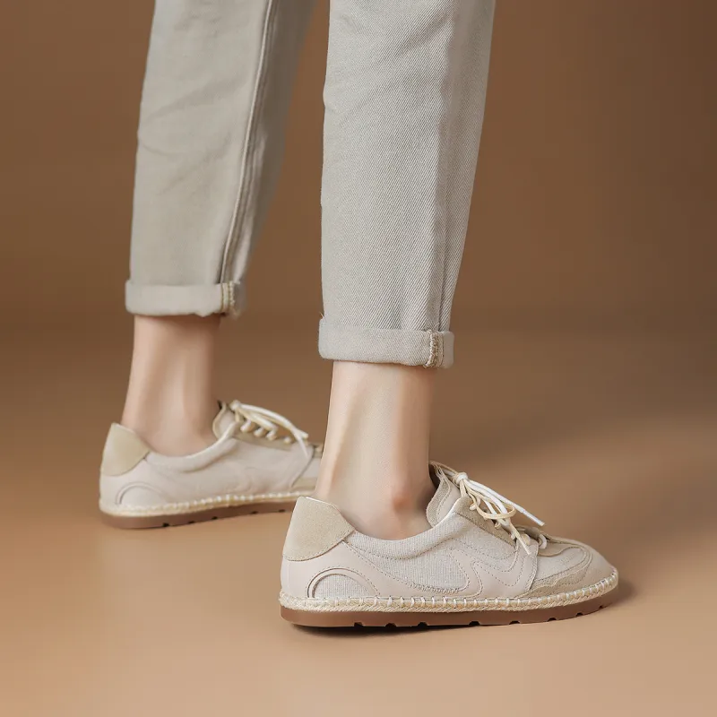 Rosa Bianca Low Top Casual Shoes Women's Beige Apricot-6
