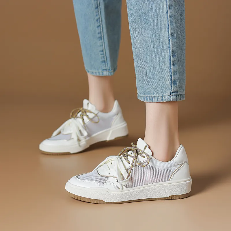 Rosa Bianca Lightweight And Breathable Low Top Skateboard Shoes Women's-1