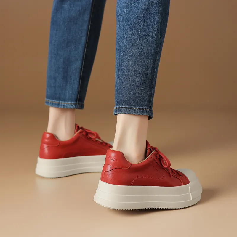 Rosa Bianca Lightweight Height Increasing Low Top Skateboard Shoes Women's-11