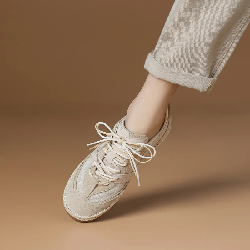 Rosa Bianca Low Top Casual Shoes Women's Beige Apricot-5