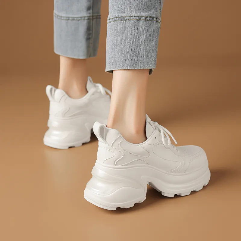 Rosa Bianca Lightweight Support Height Increasing Low Top Chunky Sneakers Women's-3