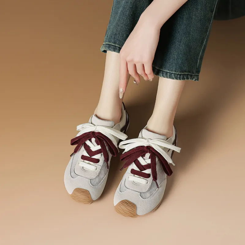 Rosa Bianca German Army Trainers Lightweight And Breathable Low Top Casual Shoes Women's-23