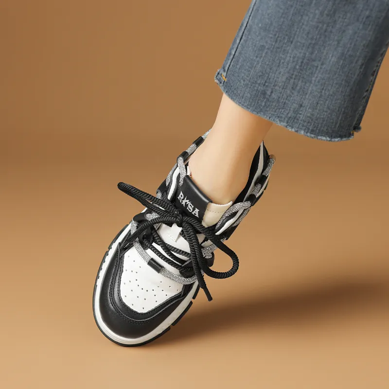 Rosa Bianca Warm Anti-Slip And Wear-Resistant Lightweight Breathable Height Increasing Low-Top Skateboard Shoes Women's-11