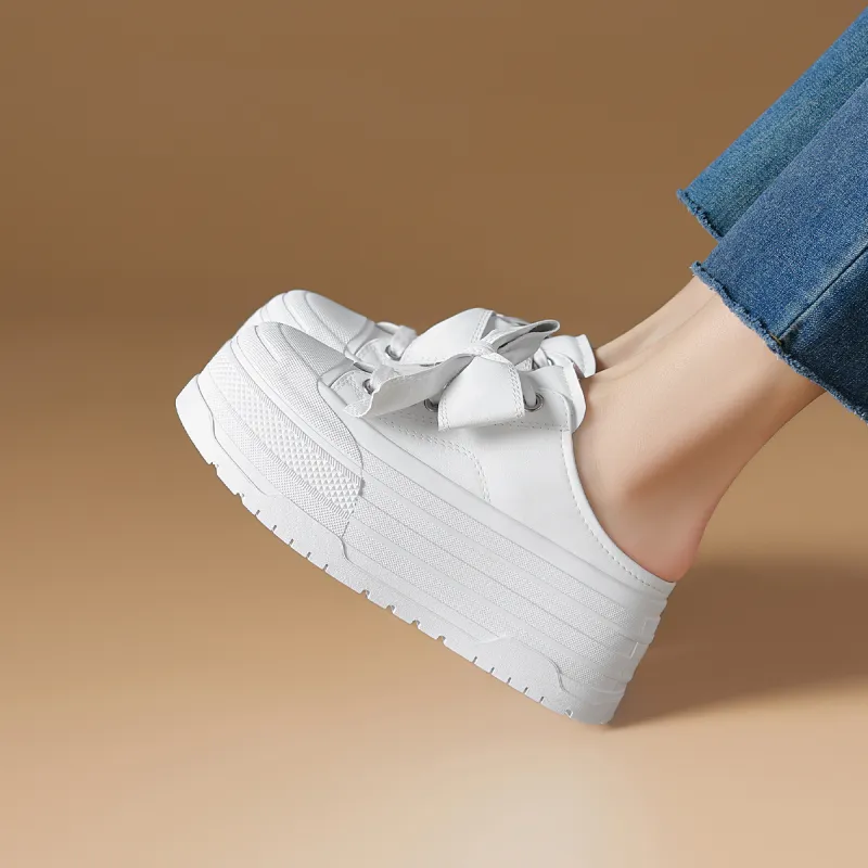 Rosa Bianca Wrap toe Slippers Women's White-3