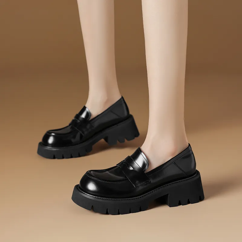 Rosa Bianca Loafers 5.2cm Women's Black-1