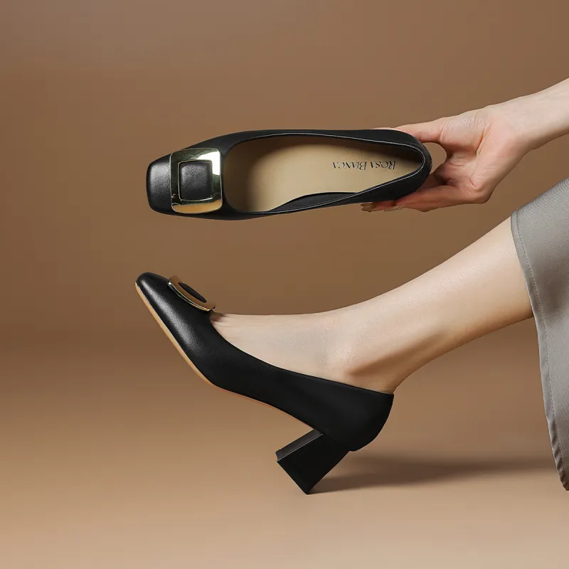 Rosa Bianca Chunky Heel High Heels Women's-2