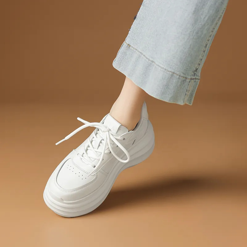 Rosa Bianca Breathable Lightweight Height Increasing Low-Top Chunky Sneakers Women's-6