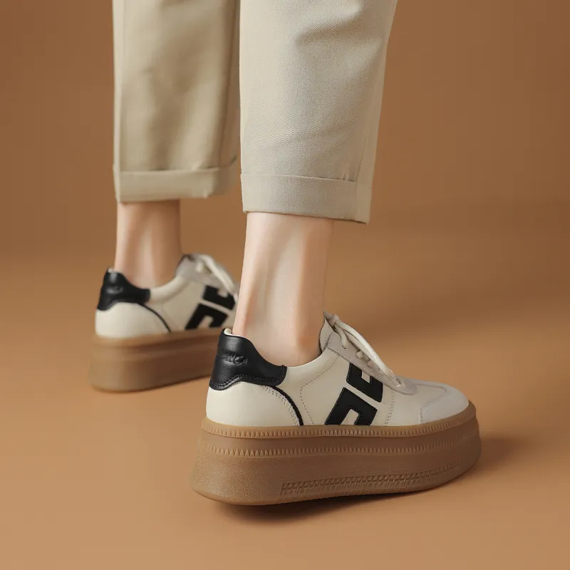 Rosa Bianca Breathable Height Increasing Low Top Skateboard Shoes Women's-6