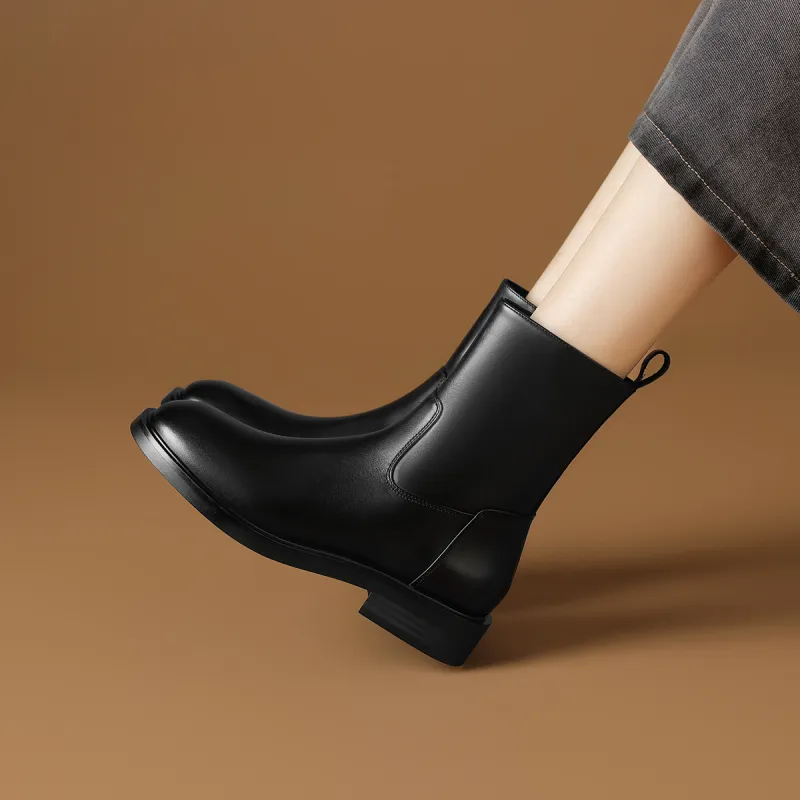Rosa Bianca Short Martin Boot Women's Black-2