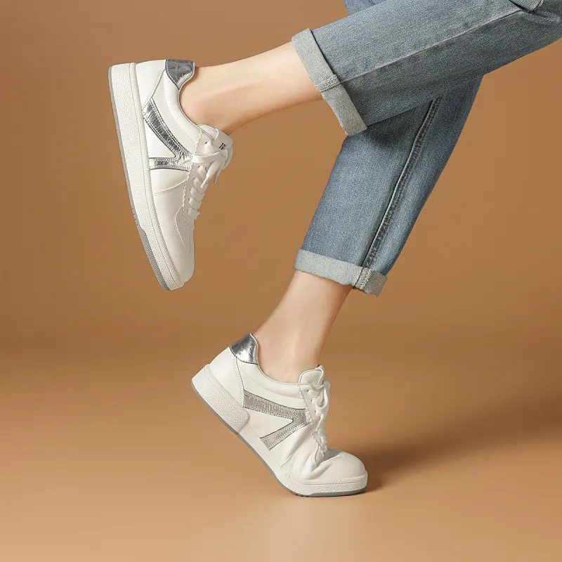 Rosa Bianca Warm Anti-Slip And Wear-Resistant Lightweight Breathable Height Increasing Low-Top Skateboard Shoes Women's-13
