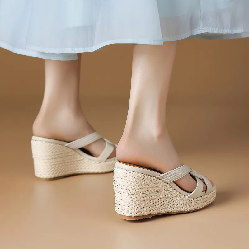 Rosa Bianca Woven Abrasion Resistant Slide Slippers Women's-6